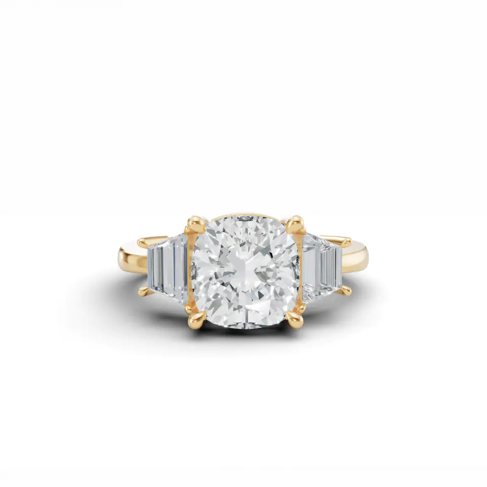 Radiant Bliss Solitaire Engagement Ring in Yellow 14k Gold